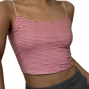 PacSun Red and White Striped Camisole
